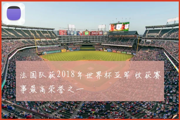 法国队获2018年世界杯亚军 收获赛事最高荣誉之一